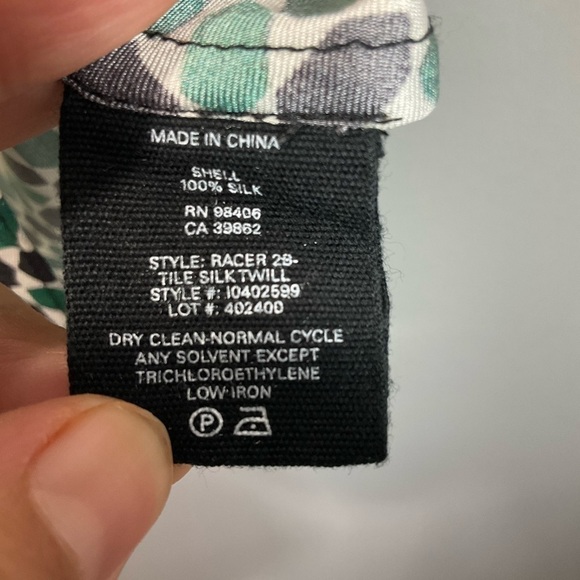 THEORY Printed Silk Sleeveless Racerback floral print lightweight size S T145 - Picture 12 of 12